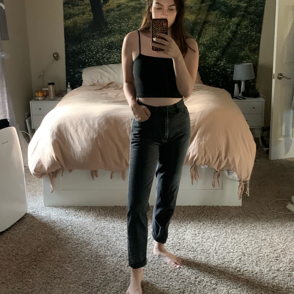 BDG Faded Black Mom Jeans